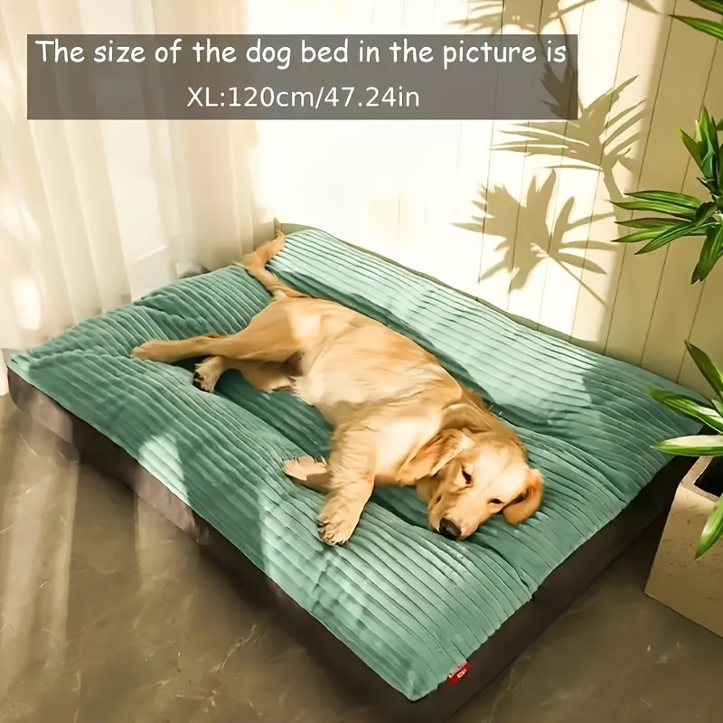 

1pc Large Dog Bed For All Seasons, Removable Cotton Mattress For Dogs - Warm Winter Pet Sleeping Pad, Washable Rectangular Dog Mat