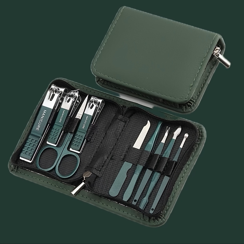 

Portable Tool Set, Including Travel Stainless Steel Blade - Nail Care Set, With Nail Clipper, Foot Care Scissors, Set, With Storage Box, , And Compact