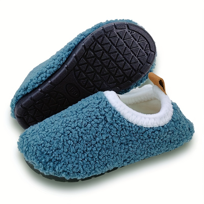 Shoes For Toddler Boys Girls' House Shoes Indoor Floor Shoes Soft Warm Winter Cute Slippers Lightweight Comfortable Slip On Flat Shoes For Little Kids Big Walking Shoes For Baby Girl Boys