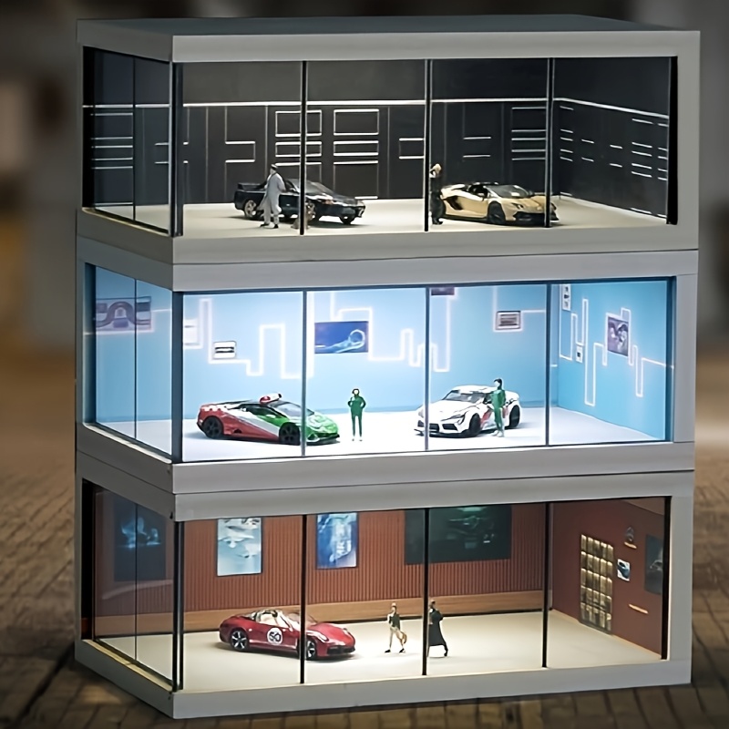 1 64 car model car garage scene display model toys - Temu