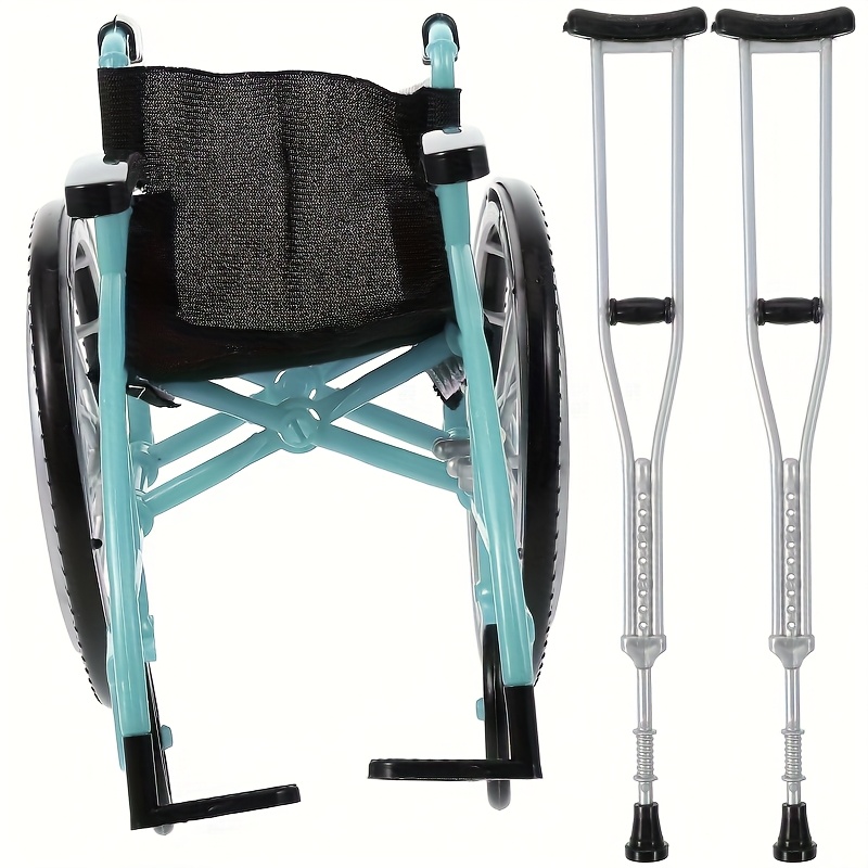 Escritorio Accesorios Silla De Ruedas Y Muletas En Miniatura Para