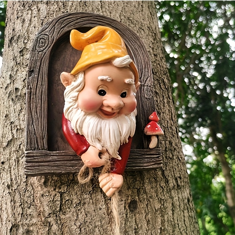 Whimsical Gnome Climbing Statues for Trees - Outdoor Garden &... product image 8