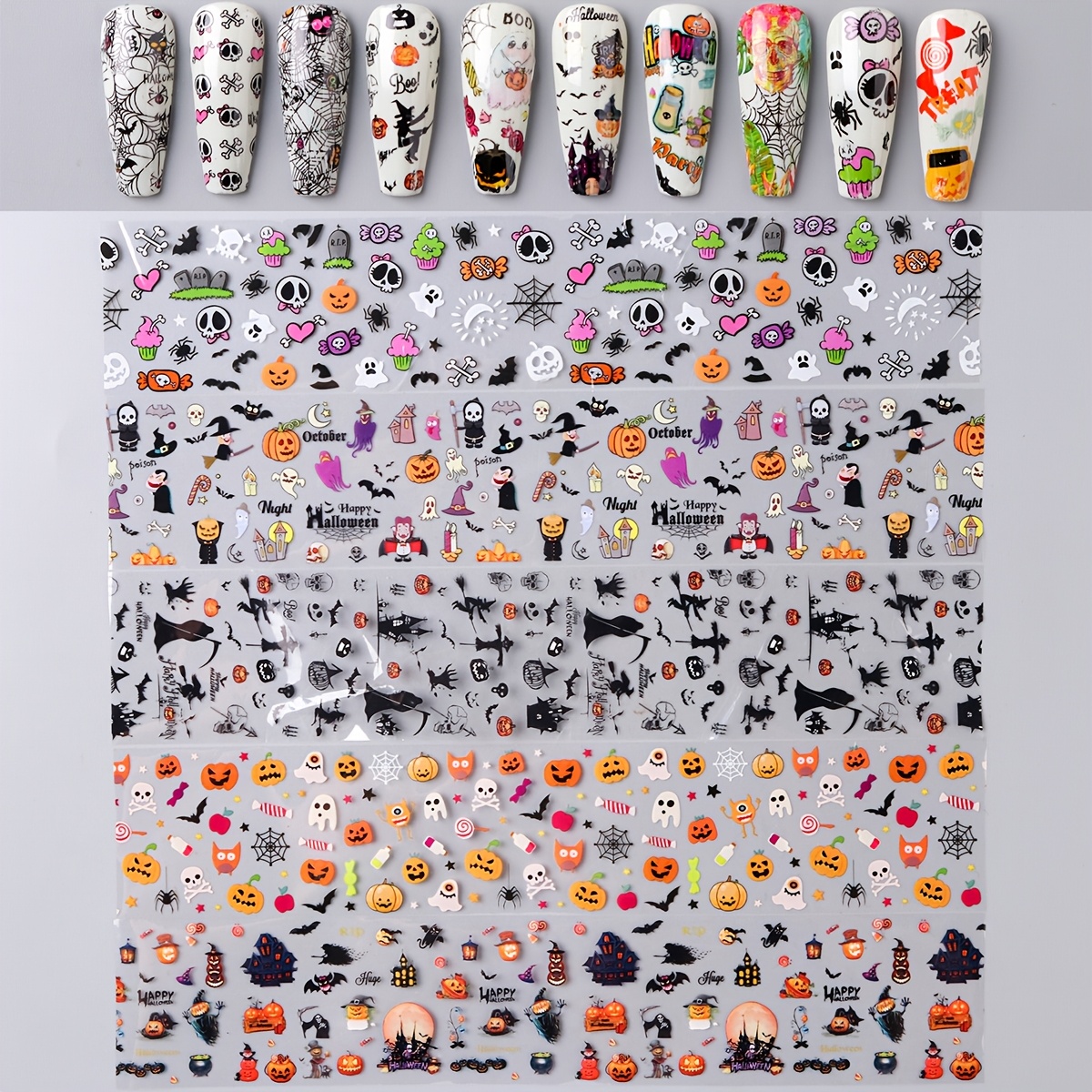 Nail Transfer Stickers 20pcs Starry Sky Foil