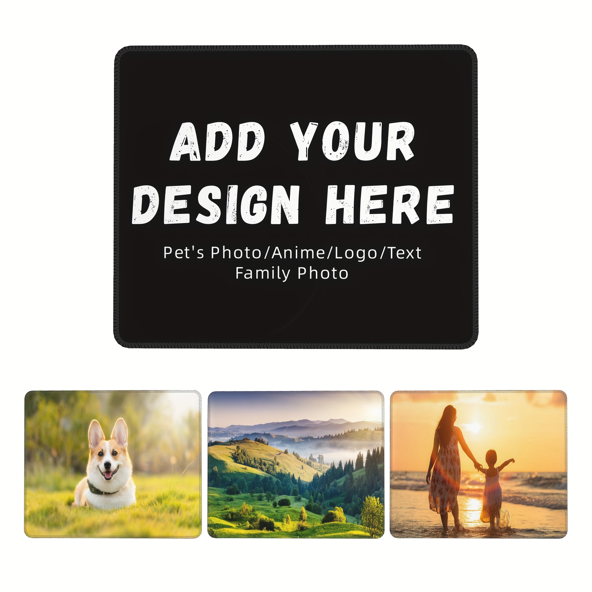 

Personalized Square Mouse Pad With Non-slip Rubber Base - Custom /image/text, Gaming & Office Use, Ideal Gift For Birthdays & Holidays Mouse Pads For Desk