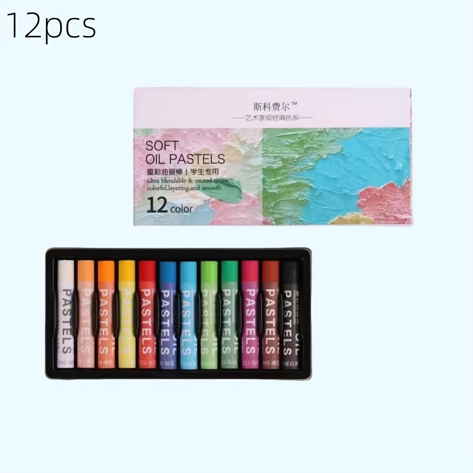 12/36pcs/set, Durable Oil Pastel Set For Artists And Beginners, Packaged In A Plastic Box - Vibrant Colored Art Oil Pastel Set, Suitable For Drawing And Painting, Suitable For Professional Art