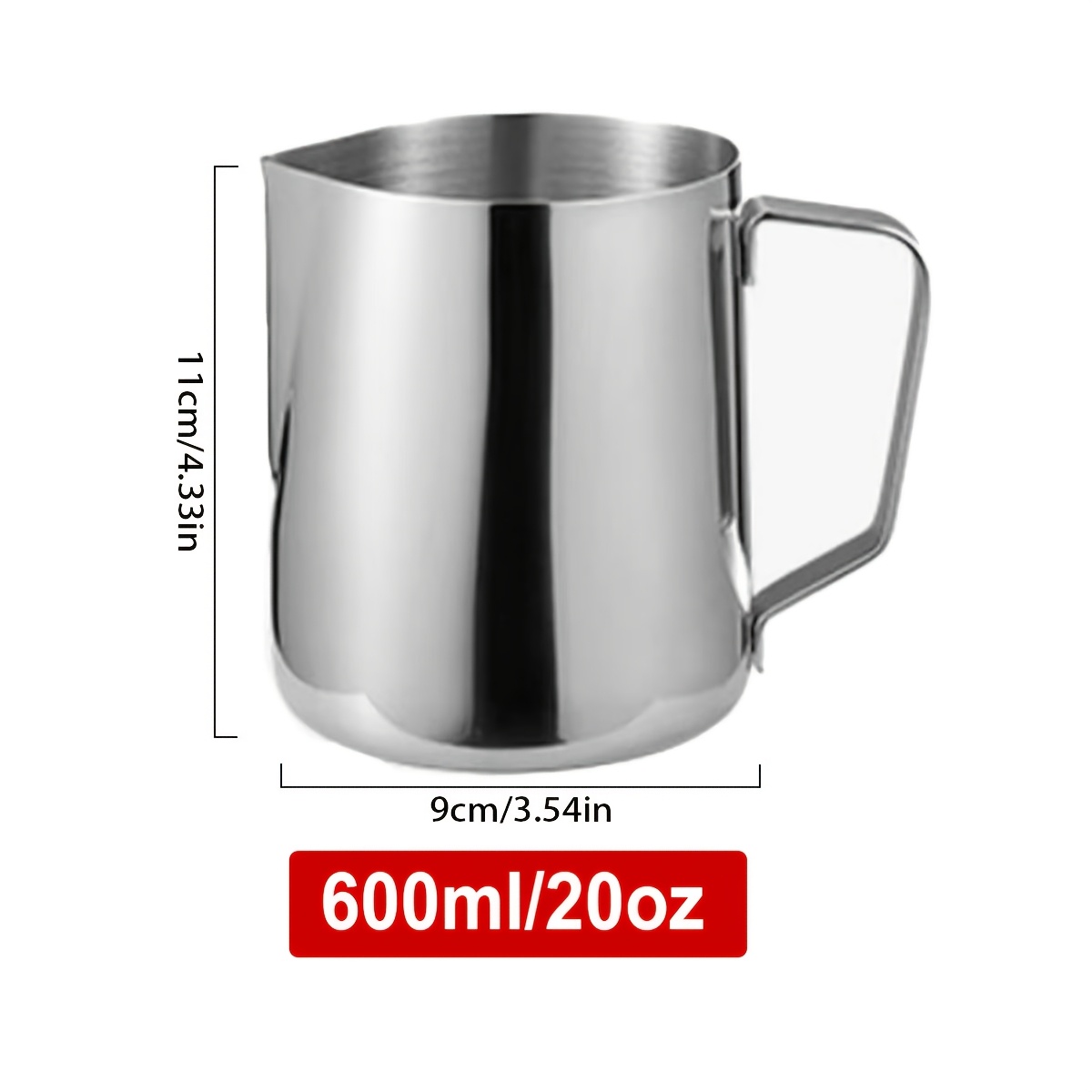 1pc Milk Frothing Pitcher Stainless Steel Coffee Steam Frother Cup, Espresso Steaming Coffee Barista Latte Cappuccino Milk Jug