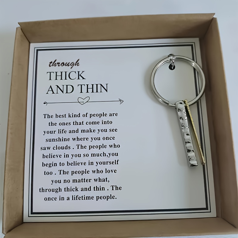 1pc Fashion Keychain With Gift Box, Friendship Gift For Best Friend
