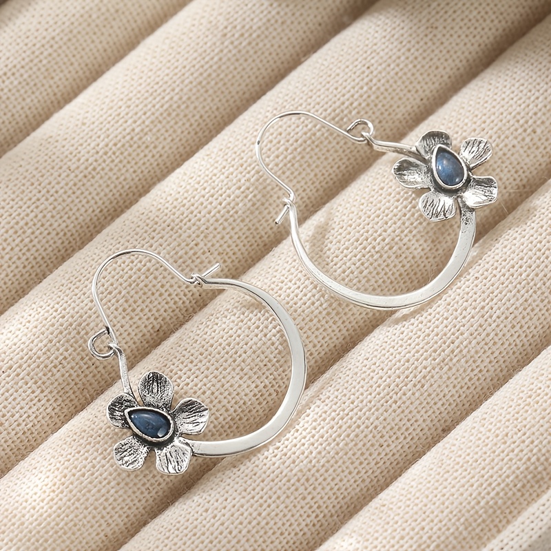 Ethnic Retro Flower Copper Earrings, Perfect Gift for Her