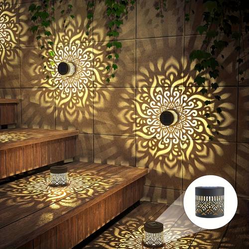 outdoor solar lights with light sensor auto dusk to dawn on off ip65 wall light 4 floral designs for garden yard patio no wire beautiful holiday gift