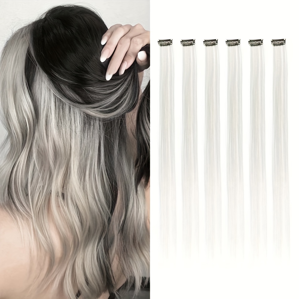 JSTHHTT Extension Capelli Bambina Colorati, Extension Colorate Per Coda Di Cavallo Con Elastico Per Capelli, Trecce Accessori Sintetico, 66 Cm, Per Donne Ragazze Party Festival Cosplay