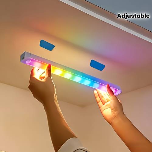 1pc rgb ambient light colorful gradient adjustable running light charging magnetic induction light suitable for living room kitchen bedroom study and and other multi scene use ambient decorative light