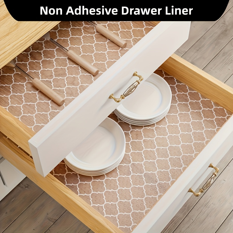 dresser drawer liner non adhesive RAY STAR Grip Shelf Liner Non Adhesive, Easy Clean Kitchen Drawer, Cabinet, Cupboard Dresser Protector Cover(Blue pattern) 18X96 Inches