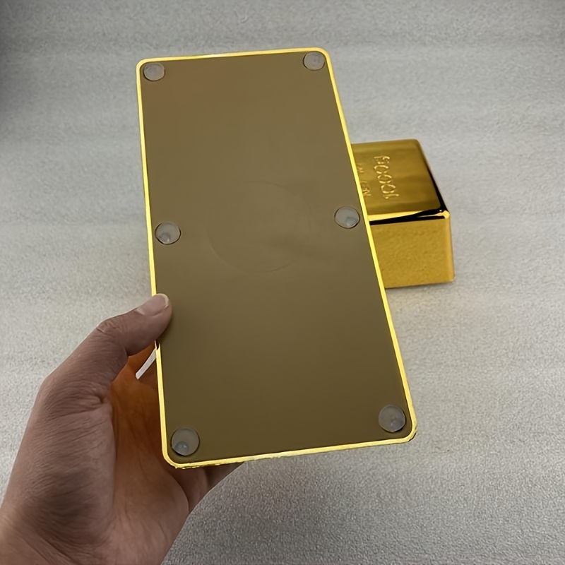 electroplated plastic golden brick golden bar solid sample model details 5