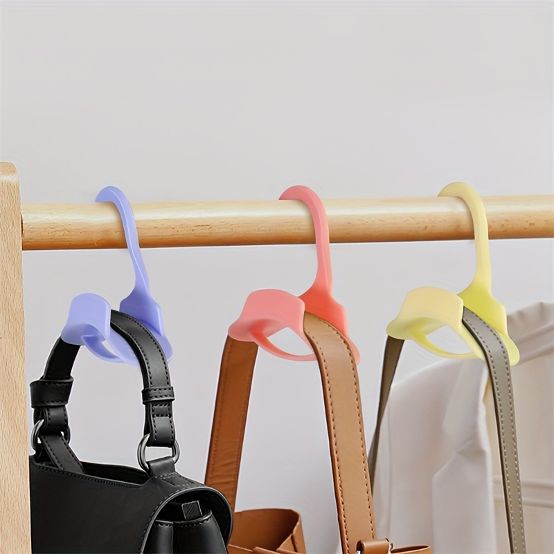 Colgador de bolso para armario, organizador de bolsos, ganchos para colgar  bolsos, bufandas de seda, soporte de almacenamiento de plástico, percha  para sombreros y bolsos - AliExpress