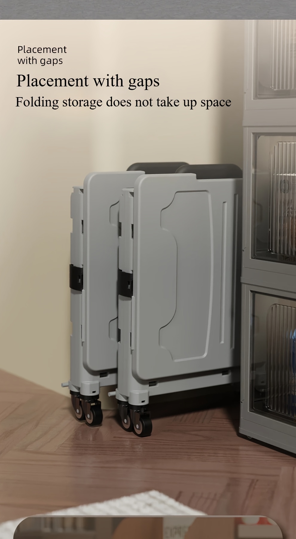 Caixa de Herramientas Plegable con Ruedas Bloqueables - Estuche Expandible, Organizador de Gran Capacidad para Garaje, Taller o Sitio de Trabajo - Armario de Almacenamiento de Plástico Duradero, Caja de Herramientas con Asa Resistente y Diseño Clásico Texturizado
