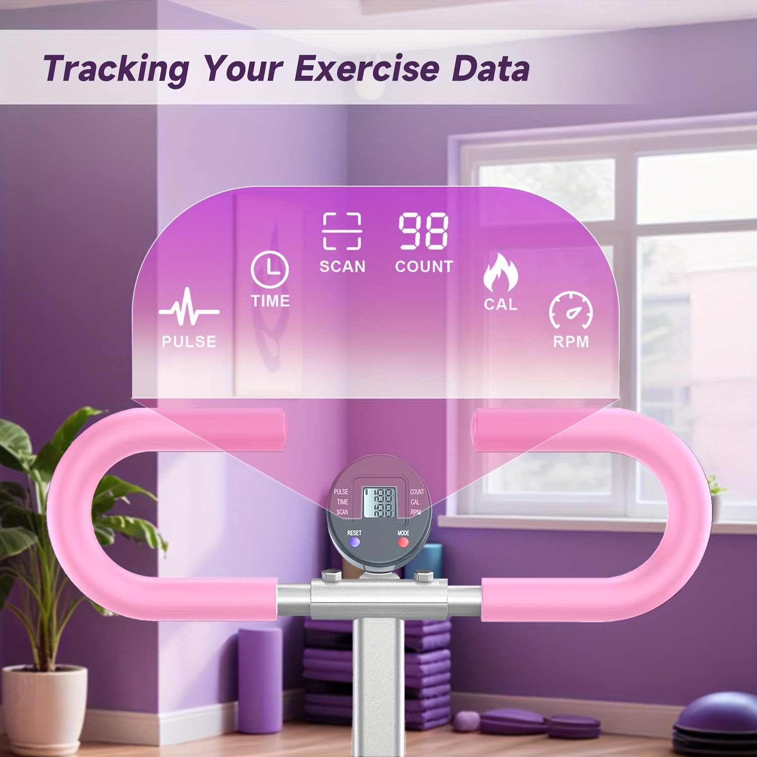 SRIFY Dual Hydraulic Rower, Foldable Squat Machine, Ab Trainer, With Resistance Bands, Quiet Cardio Machine, 6-in-1 Multi-Functional Full-Body Strength Training Equipment For Core, Arms, Abs, Glutes, Legs, Shoulders, Home Gym Low-Impact Excerise, Without Battery