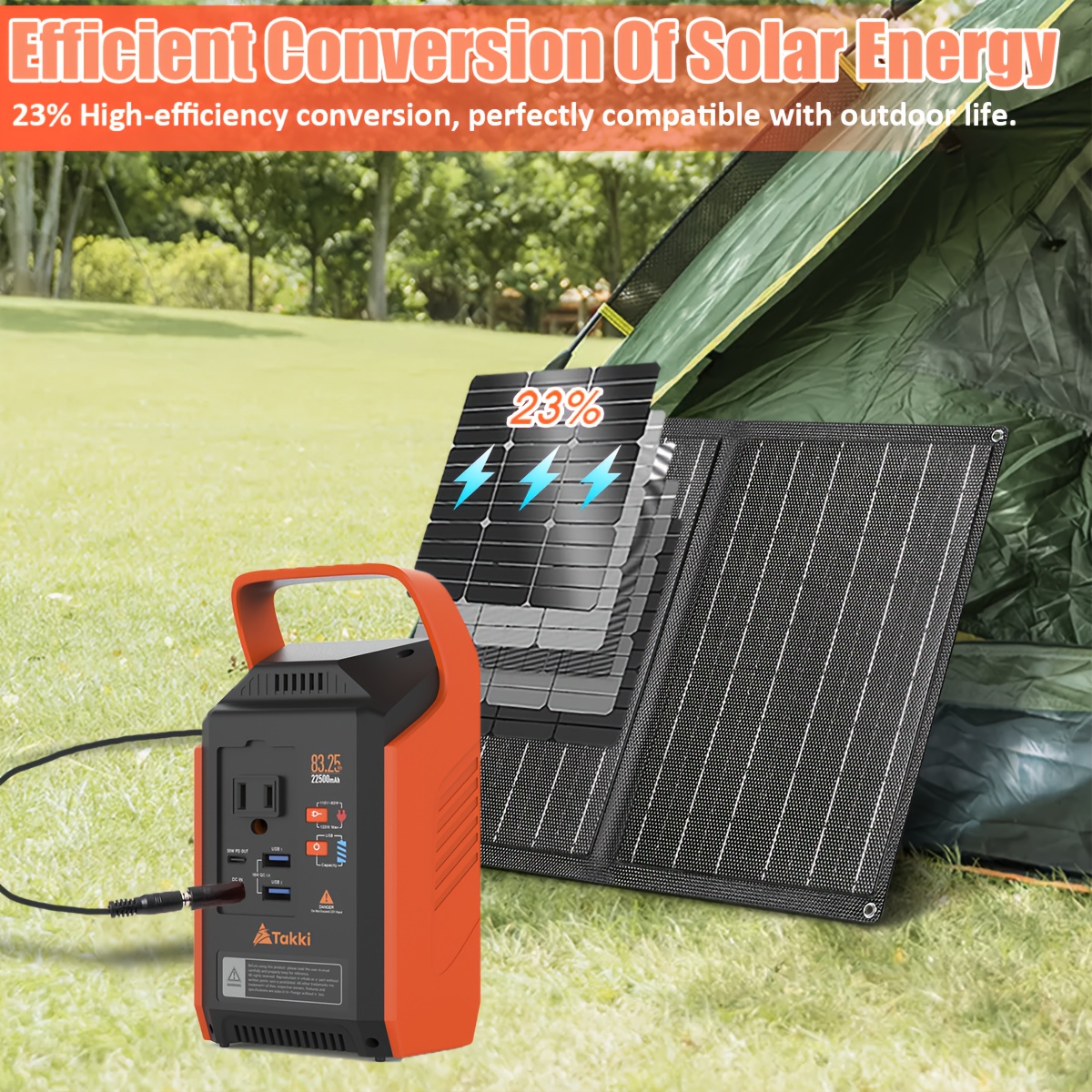 portable power station 80w with ac outlet solar generator qc3 0 fast charging pd45w 22500mah battery solar   car charging compact lightweight for camping rv home emergencies outdoor   plug   l5 30r ideal for phones laptops appliances emergency backup modern generator reliable performance fastcharging device rv travelers Product details 2
