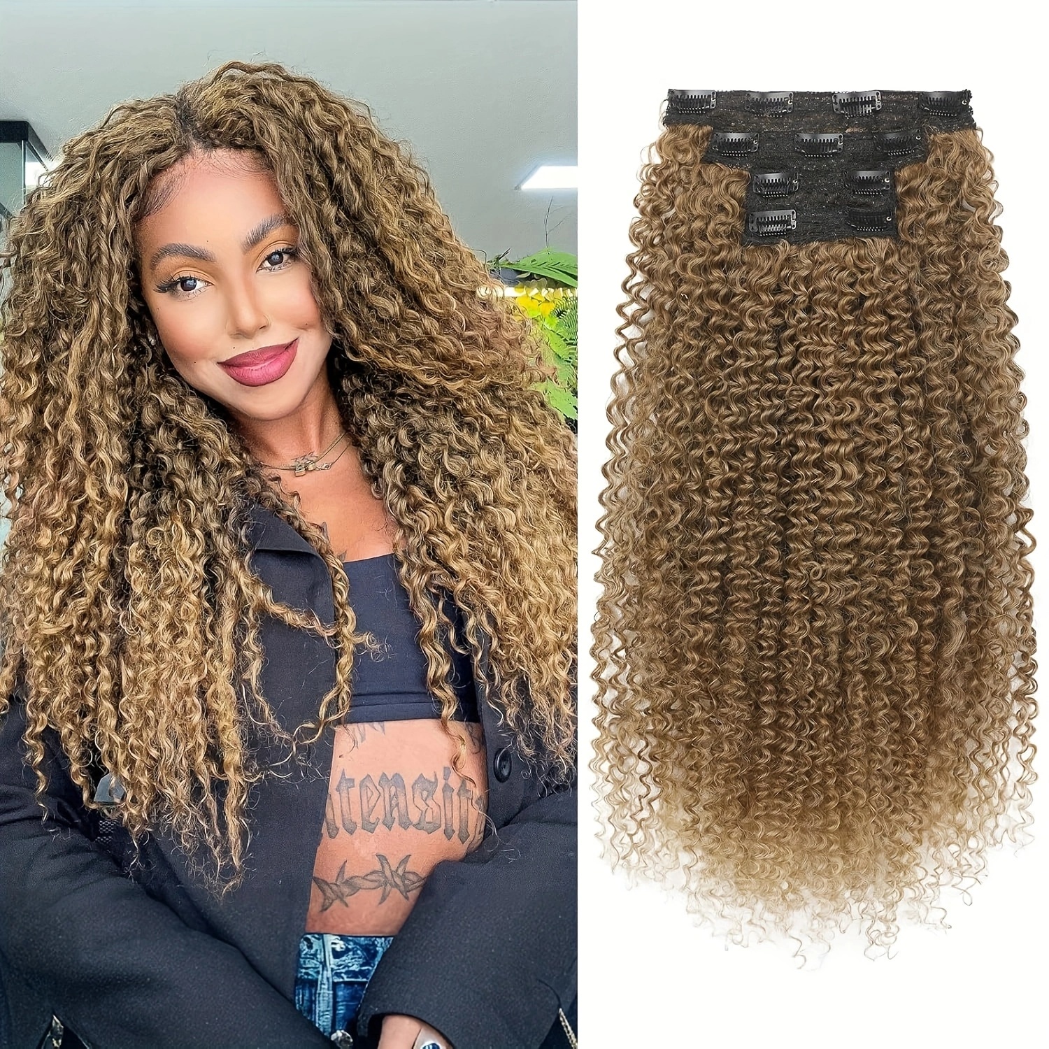 clip in hair extensions 4pcs hair extensions - Temu Mauritius display picture 2