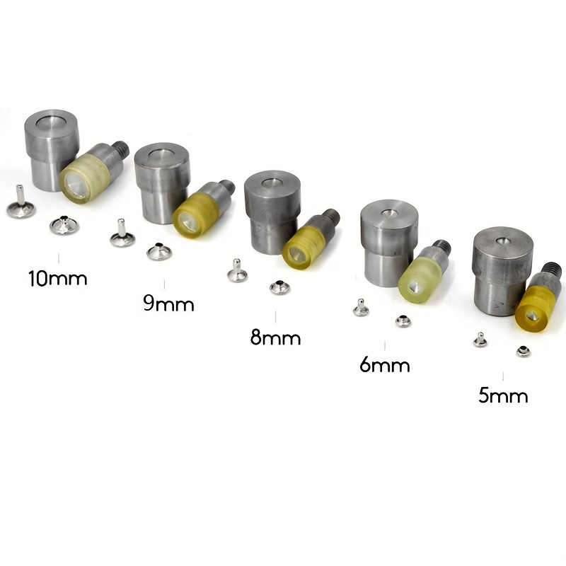 

5 Of Die Set - 5mm To 10mm, Steel Setting Tool For Crafts