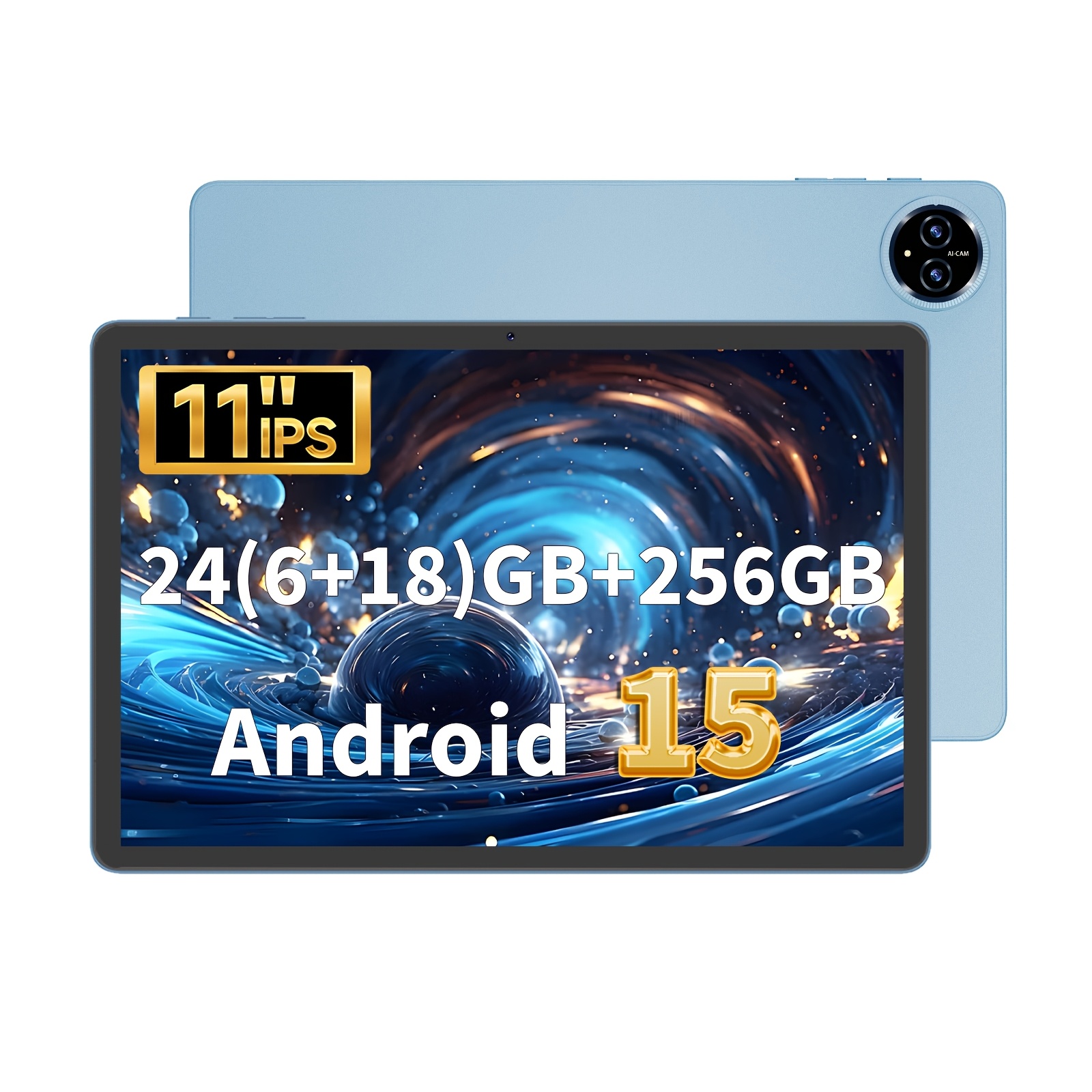 Tablet de 11 polegadas, 24GB (6+18) RAM, 256GB ROM, Processador Octa Core, Android 15 8