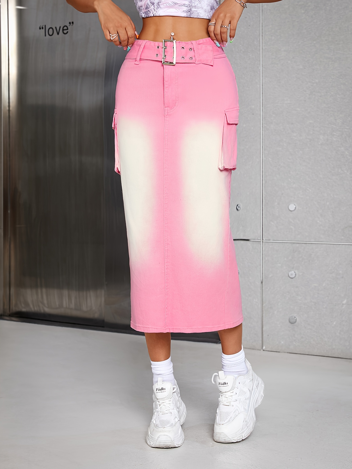 washed pastel color adjustable belt side flap pocket Temu Oman