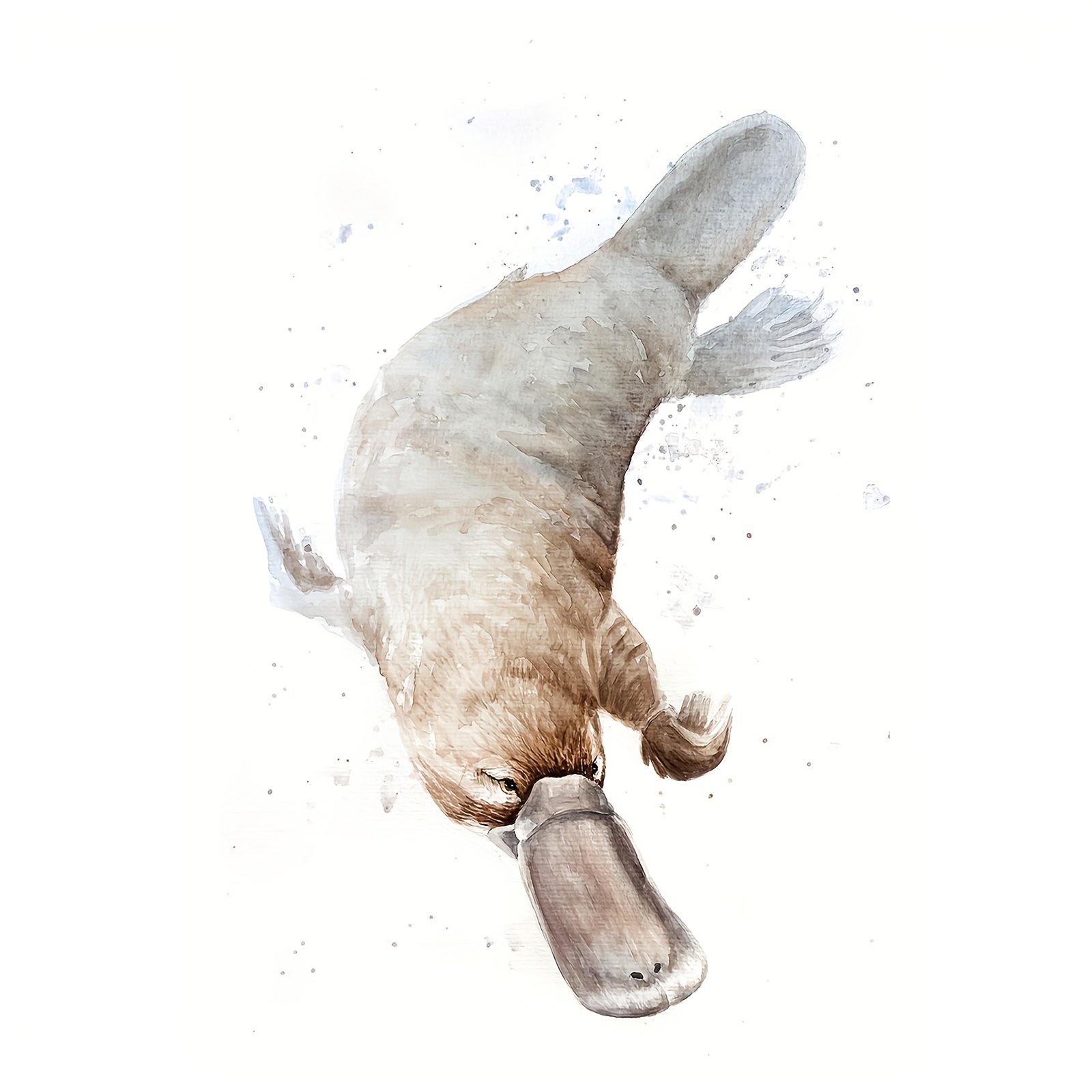 TEMU 1pc Platypus Canvas Wall Art Print - Frameless Decorative Poster For Home 12x18 Inch