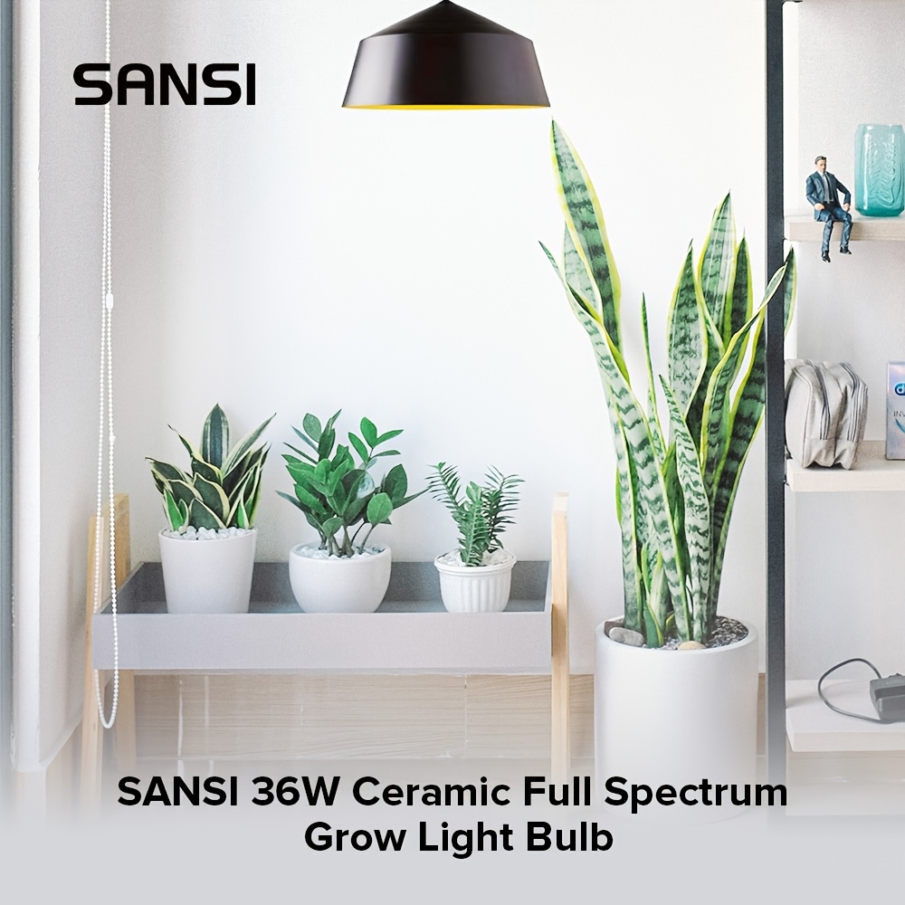 

Sansi Grow Light Bulb 36w Full With Optical Lens For High Ppfd, Coc Technology, Seeding And Growing Of Indoor Plants, Flowers And Garden