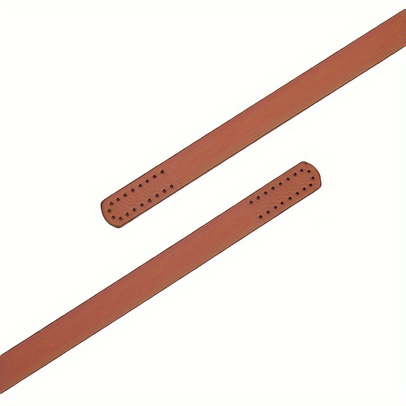 Image of 2pcs Canvas Bag Threading Pu Handles, Luggage Handle Straps, Diy Luggage Accessories, Bag Straps, Diy Wallet Making