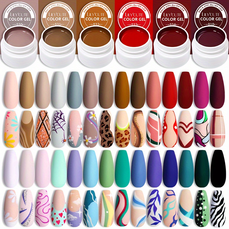 Painting Nail Gel Polish Colorful Drawing Gel Nail Art - Temu