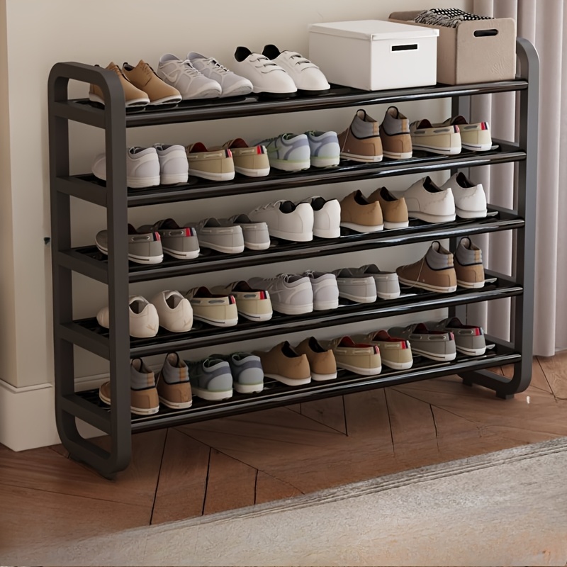 

Space-saving 5-tier Metal Shoe Rack, , Narrow Design, Iron , No Wood, Floor Mount, With Electricity-free Use For Entryway And Dorm Storage, Living Room Compatible