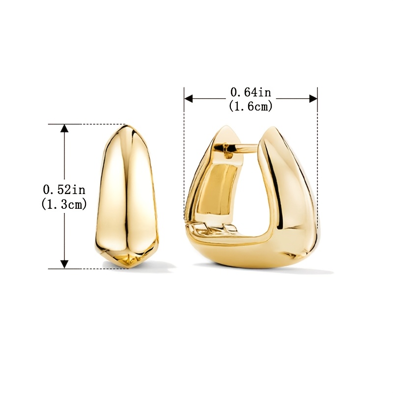 Women's Geometric Three-Dimensional Earrings, 925 Sterling Silver