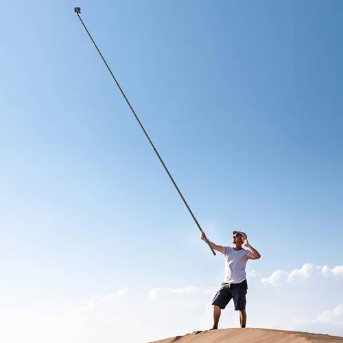 item picture 3 meter carbon fiber telescopic extension rod suitable for 360 x5 x4 gopro11 10 9 4 5 with comfortable grip and sports camera adapter and wrist strap