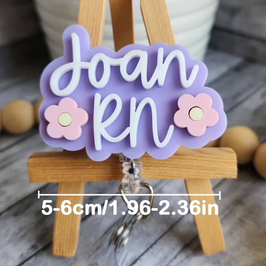 Baby Rn Badge Baby Feet Personalized Badge Reel Badge Reel And Top