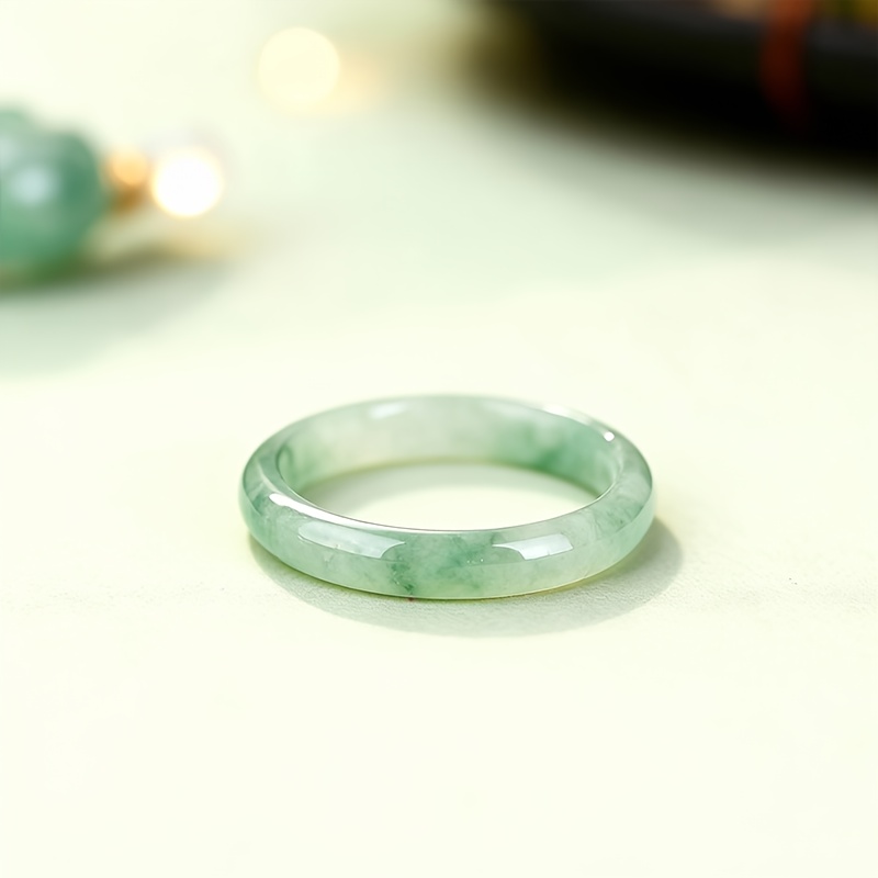 Women's Chinese-Style Imitation Jade Ring, Versatile Accessory