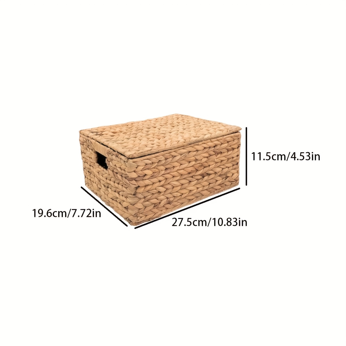 TEMU 3pcs/1pc Panier de Rangement avec Couvercle, Décorations d'Automne , Panier d'Organisation, Panier de Rangement avec Poignée Intégrée, Panier de