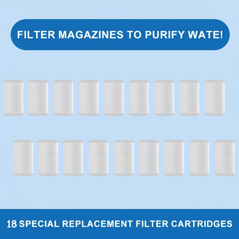 E-shop 18-teiliges Ersatz-Duschwasserfilter-Set mit Filterstein für Duschkopf-Filterungssystem zur besseren Entfernung von Sediment, Rost und