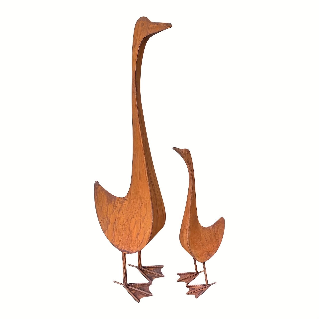 Image of 1 Set Of 2 Iron Goose Ornaments, Handmade Crafts, Country Outdoor Garden Courtyard Ornaments, Mother's Day Gifts, Gift