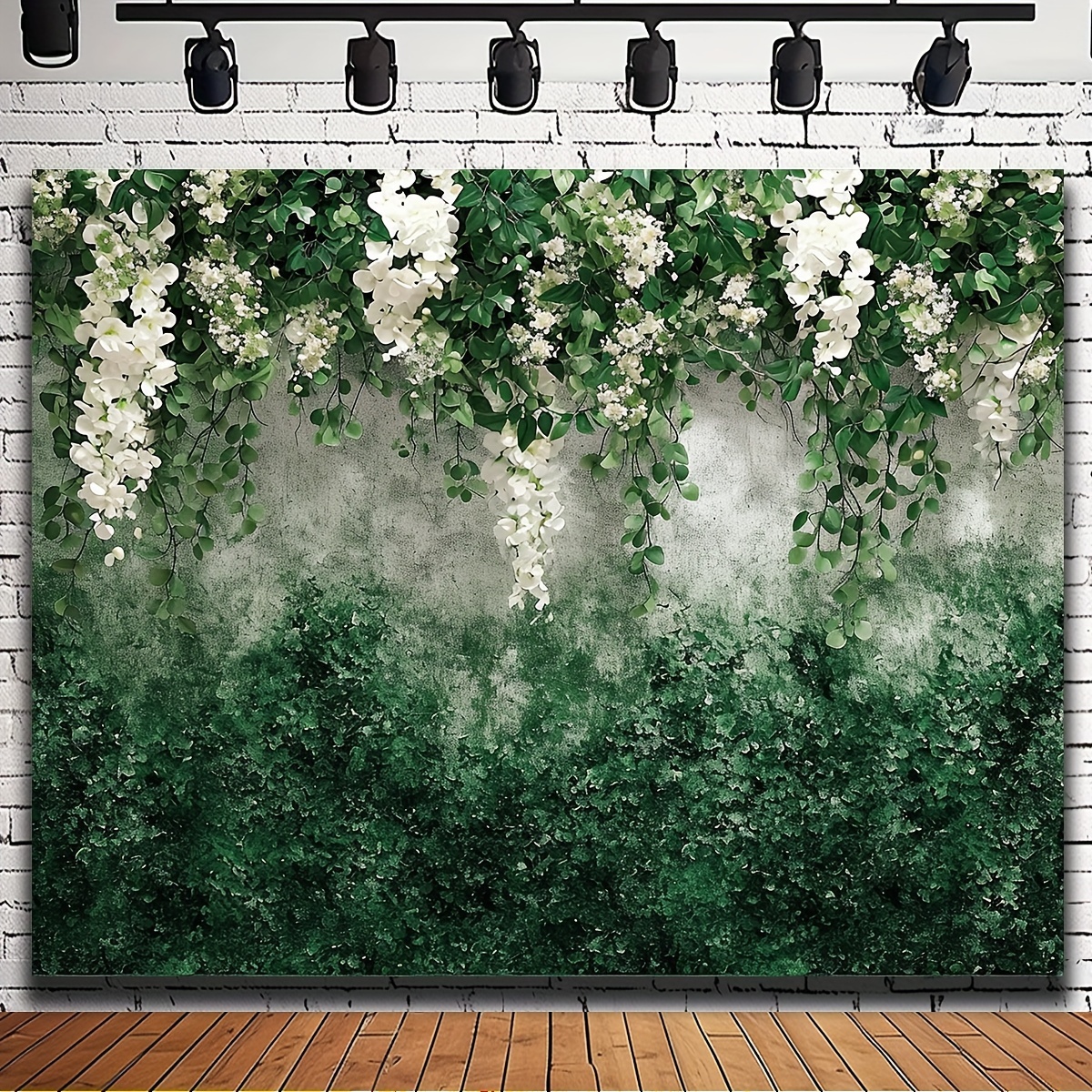 Green Leaf Background Wedding Floral Floral Green Leaf Grass - Temu