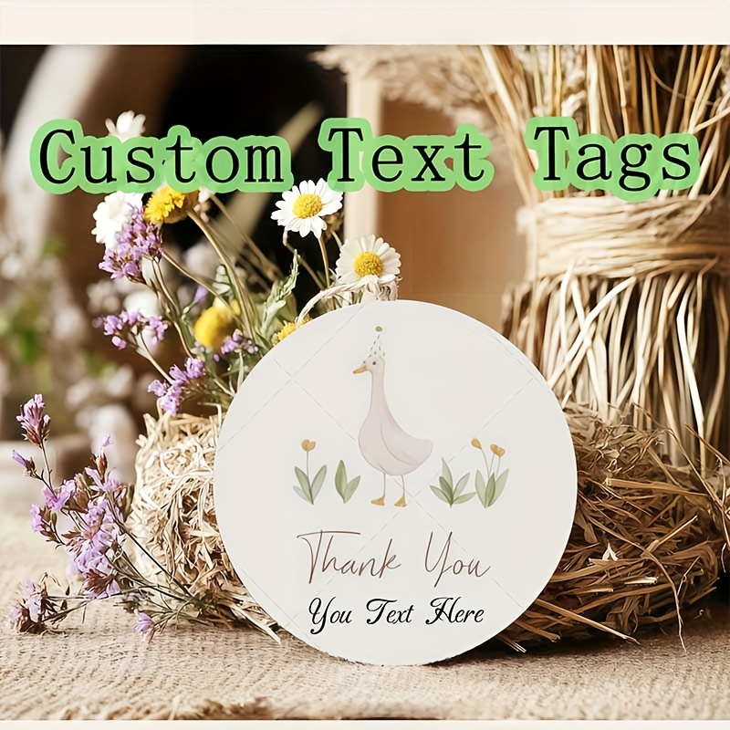 TEMU Adesivi rotondi personalizzati con simpatici piccoli , con adorabili di e fiori, etichette regalo modificabili adatte per feste a tema agricolo