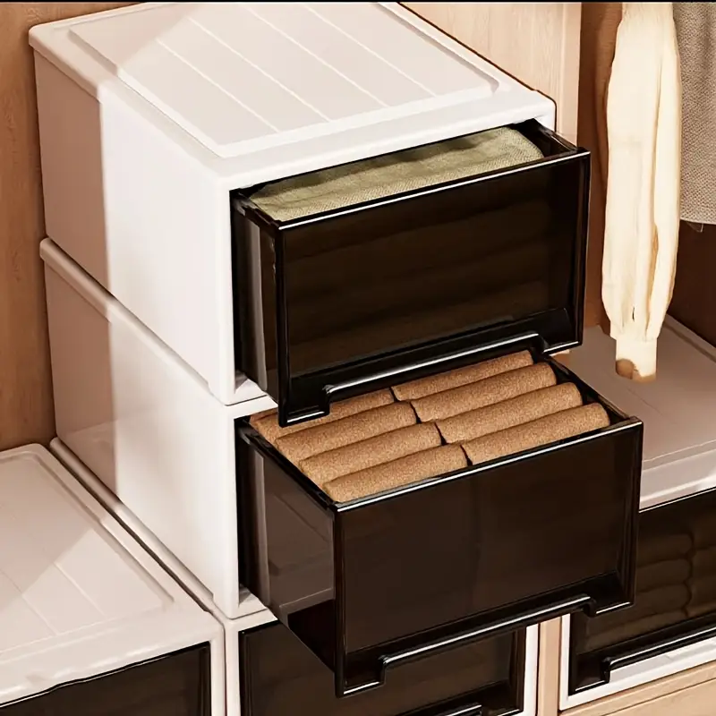 3 lagiger stapelbarer schubladen schrank pp kunststoff