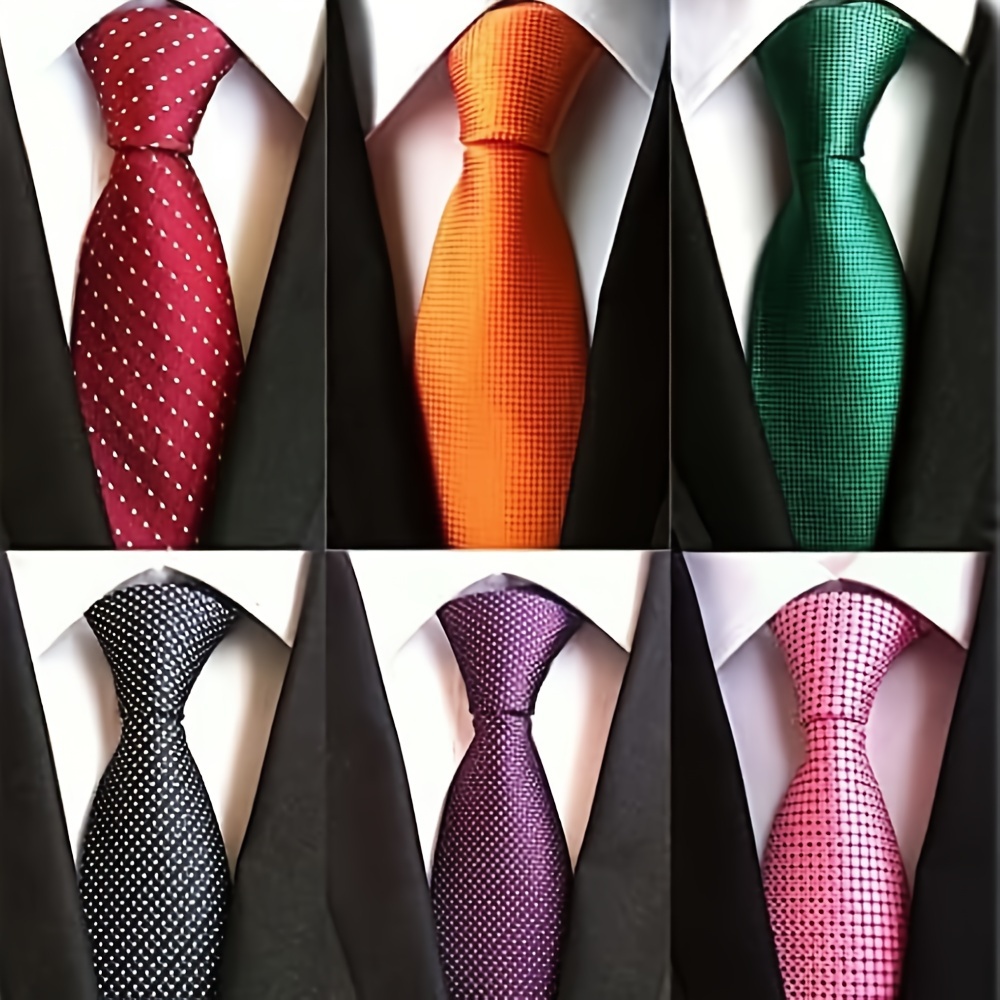 

Lot 6 Pcs Classic Men's Tie Necktie Woven Jacquard Neck Ties