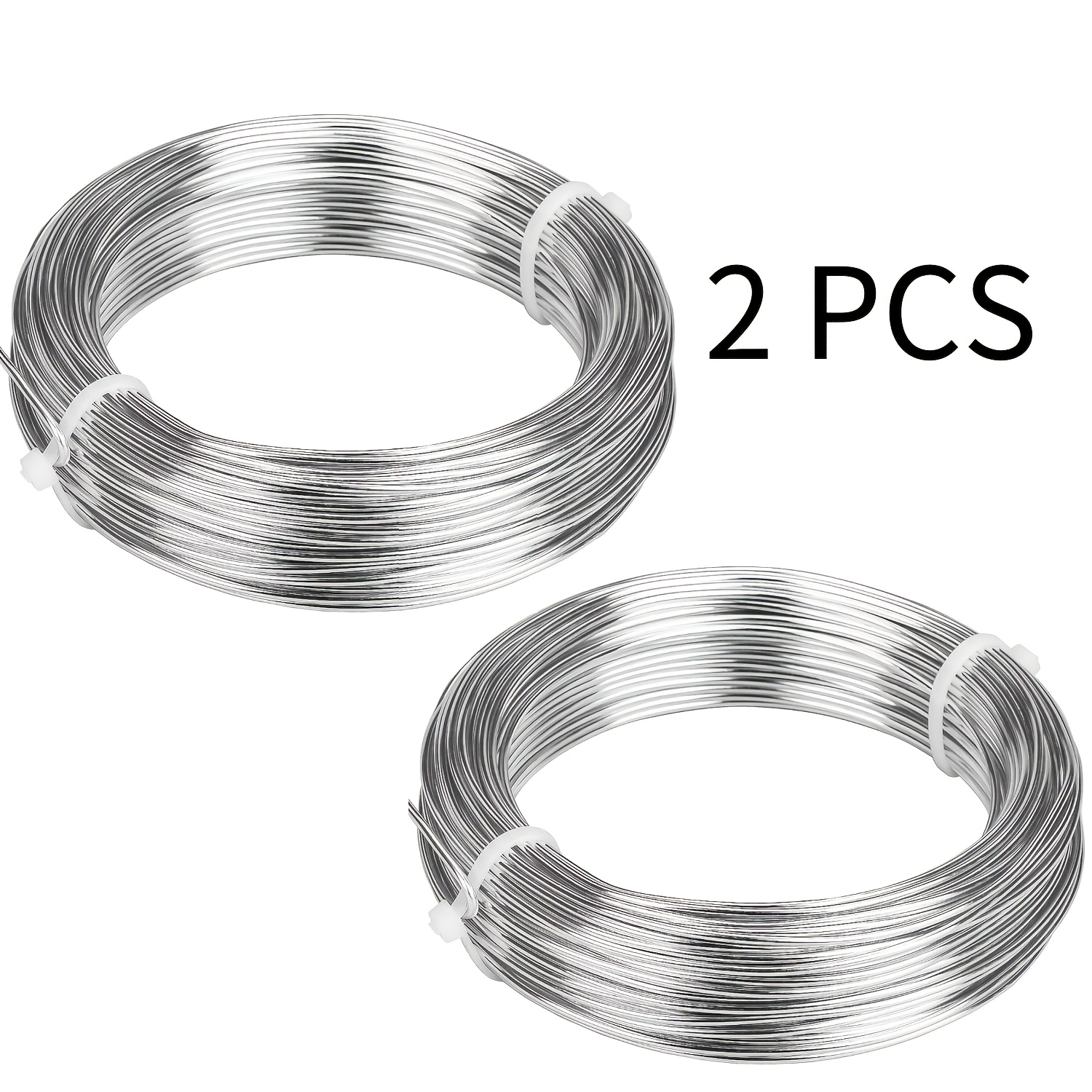 TEMU Câble en acier fil d'acier de 55 mètres et 3 millimètres, câble, boucle de corde, corde à rideaux, corde à linge pour plantes grimpantes, corde