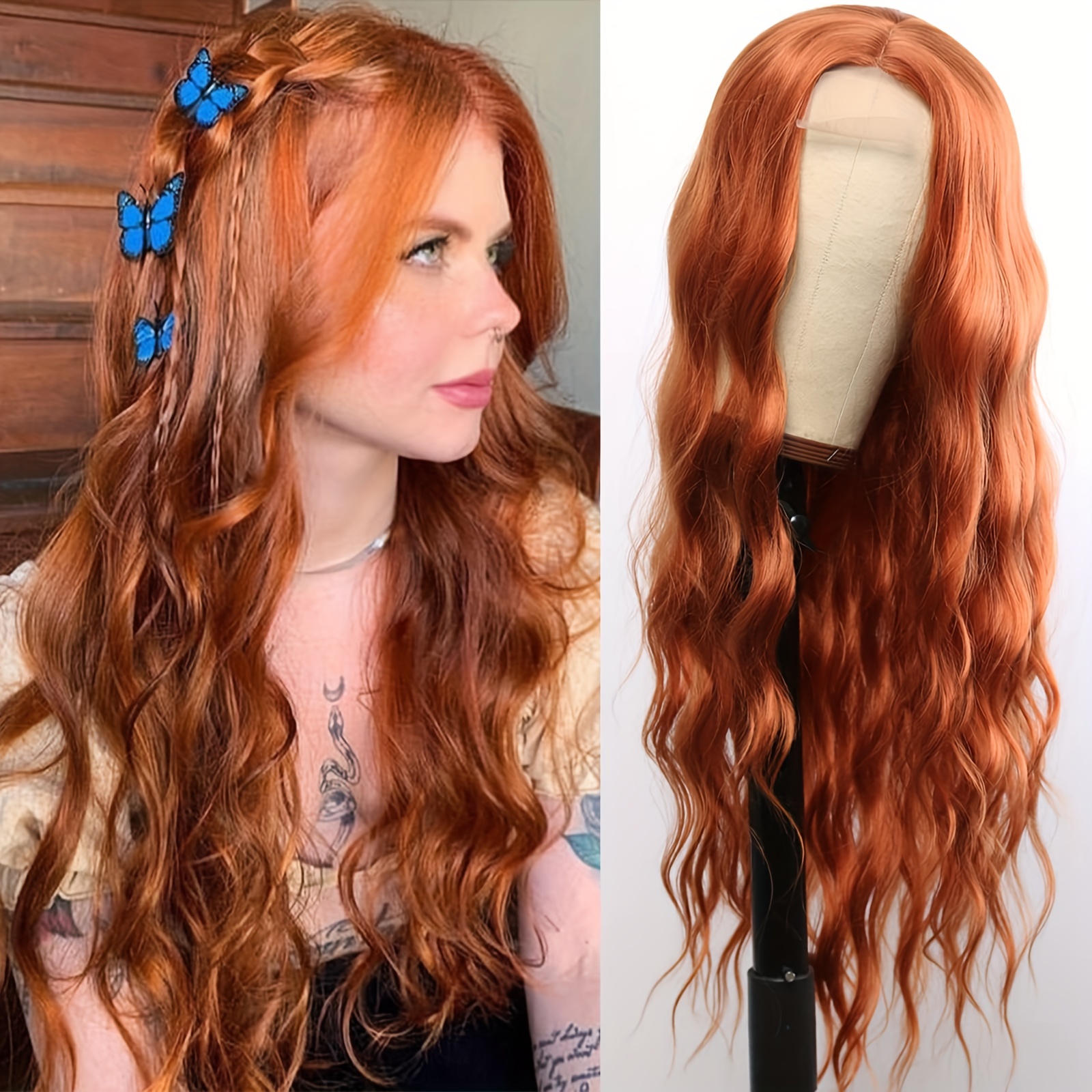 4x1 lace front wigs long glueless Temu - Main Image