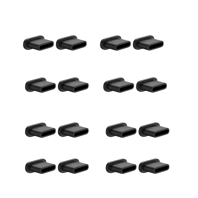 TEMU A Set Of 16 New Silicone Dust Plugs For Type-c Charging Ports - Suitable For Mobile Phones And Tablets, Providing Dust Protection And Preventing