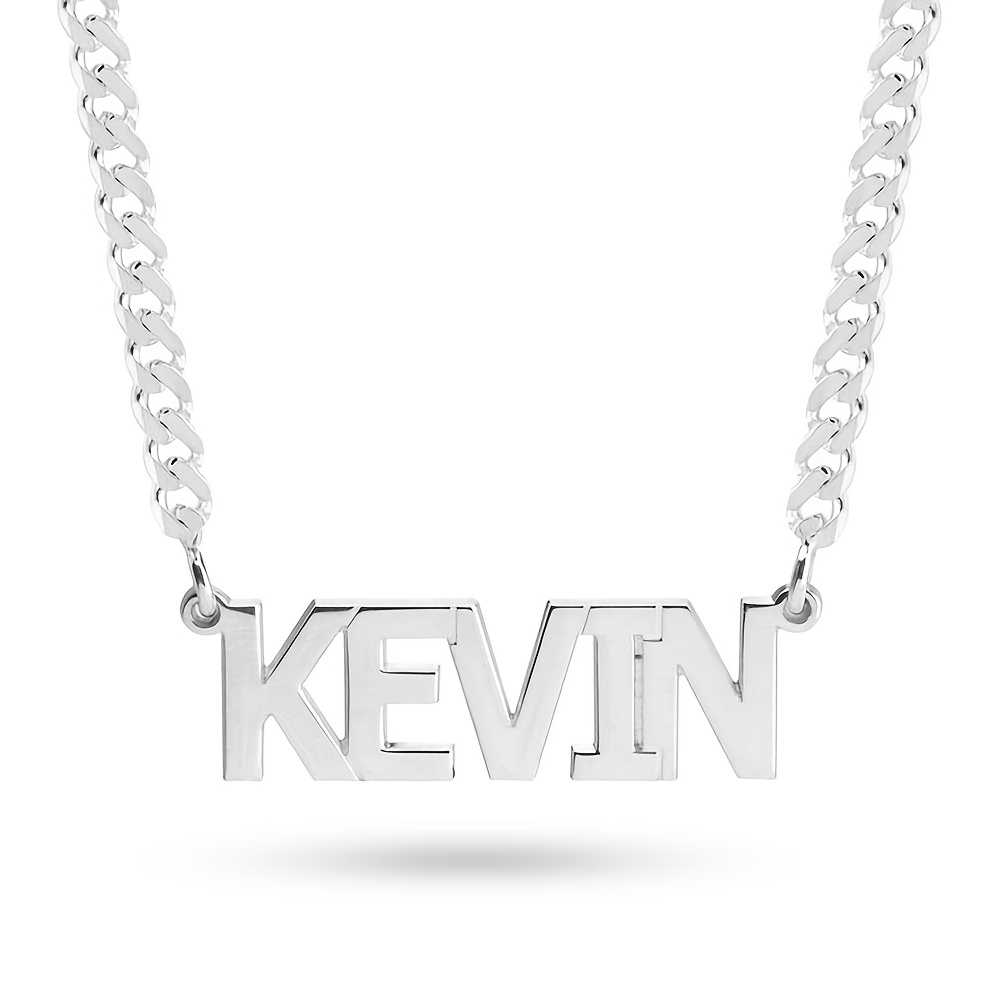 TEMU A Custom Cuban Name Necklace For Men Made Of Durable 304l 304l 304l 304l 304l Stainless Steel With 18k Gold Plated Plating, Designed As A Gift