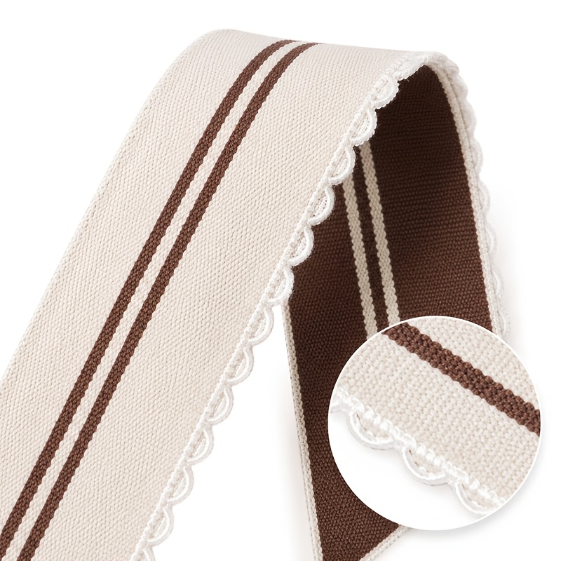 Image of Width 4cm X Length Of Wood Ear Elastic Band Crescent Stripe Pants Waist Skirt Elastic Band - Suitable For Decorating Skirts, Clothes, Trousers, Shoes, And Hats