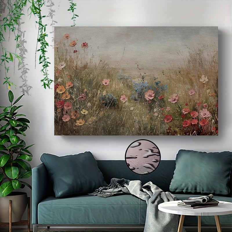 

1pc . Poppy Field Painting.for , , Decoration