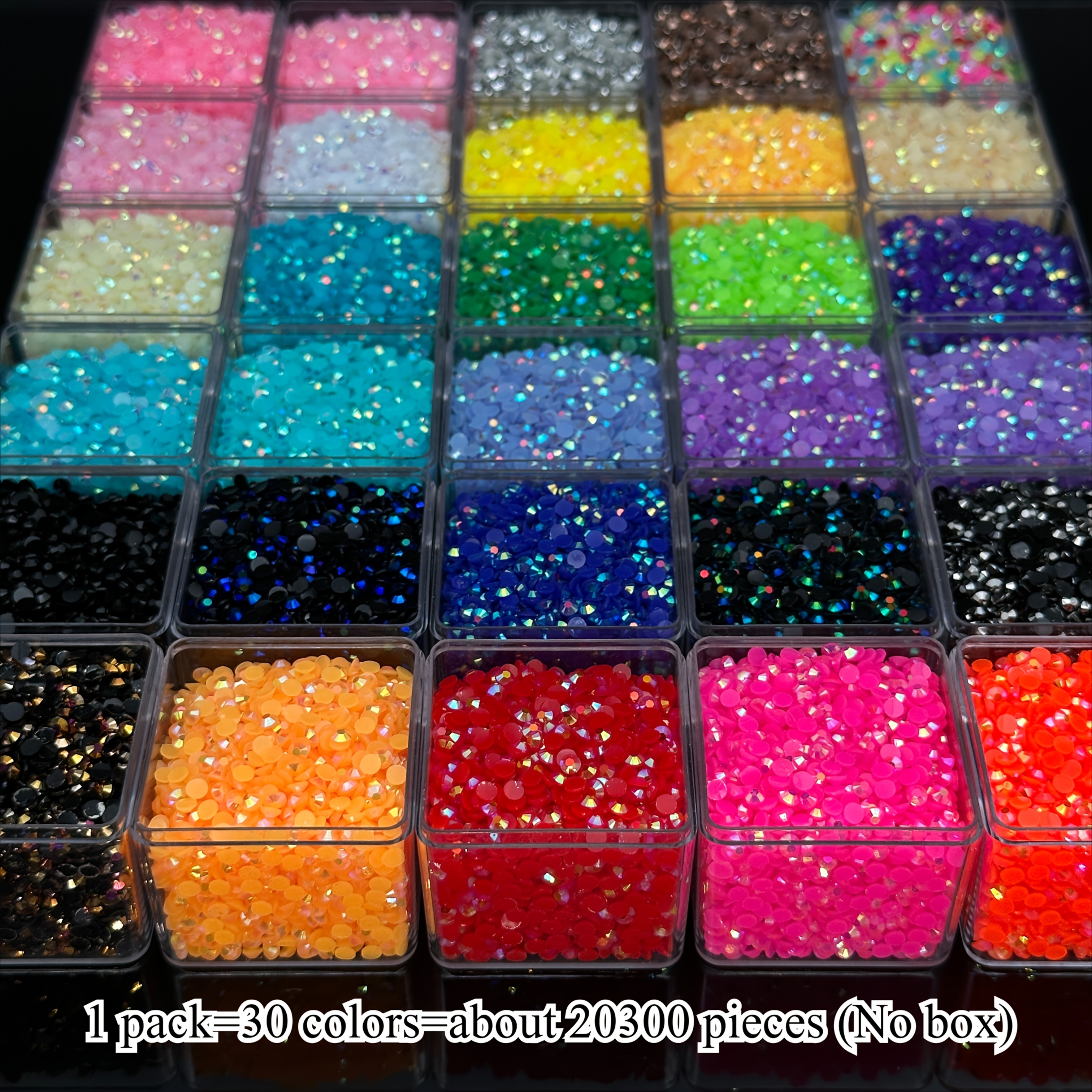 20300pcs of 3mm 30 color glossy jelly resin gems suitable for creative handmade crafts such as coasters keychains wreaths nail art clothing and jewelry accessories ideal for art diy crafts clothing shoes and nail decoration