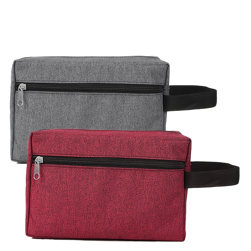 TEMU Toiletry Bag, 2pcs, Multiple Colors , Toiletry Bag With Handle, Suitable For Travel, Bathroom, And Gym Use, Unisex; Multi-functional Zippered