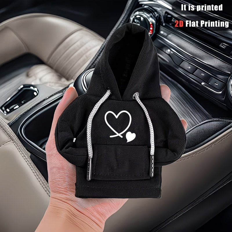 TEMU A Minimalist Heart Pattern Flat 2d Printed Gear Shift Protective Cover, A Stylish And Easy Compact Dust Cover With A Hood, Decorative Accessory